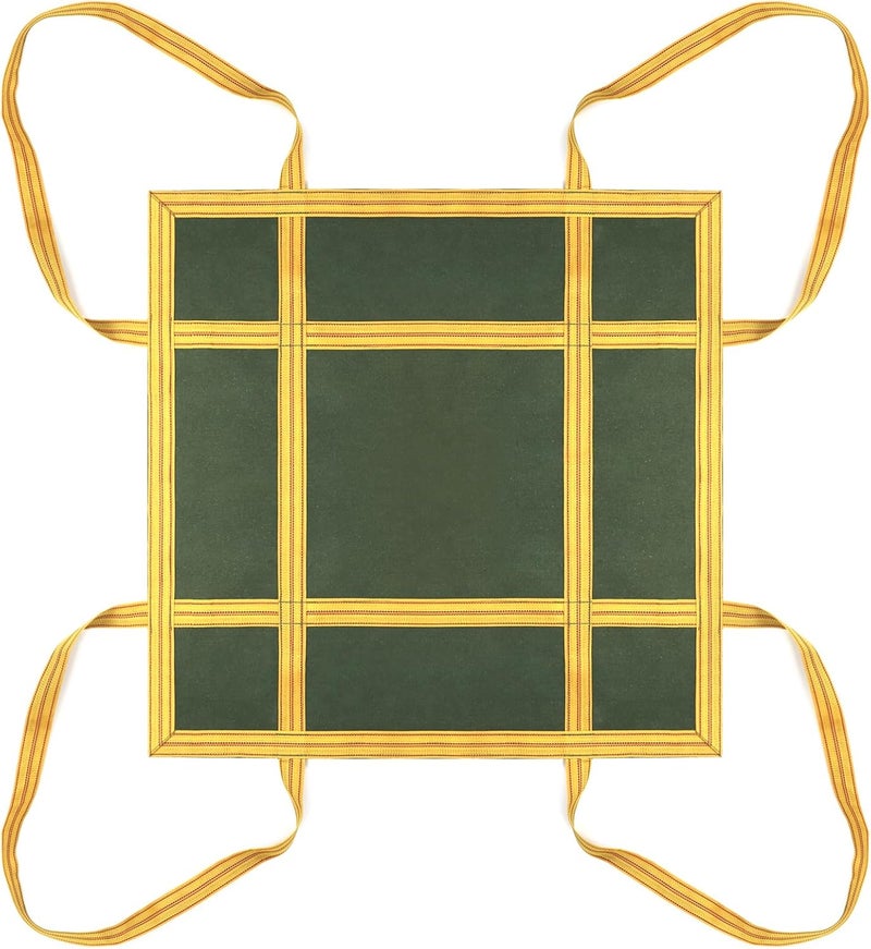 QWORK Heavy-Duty Canvas Cargo Lifting Pad Net - 3.28ft x 3.28ft Reinforced Handle Lifting Net for Construction, Logistics, and Transport, 2645lbs Load Capacity, Non-Slip Material - Image 1